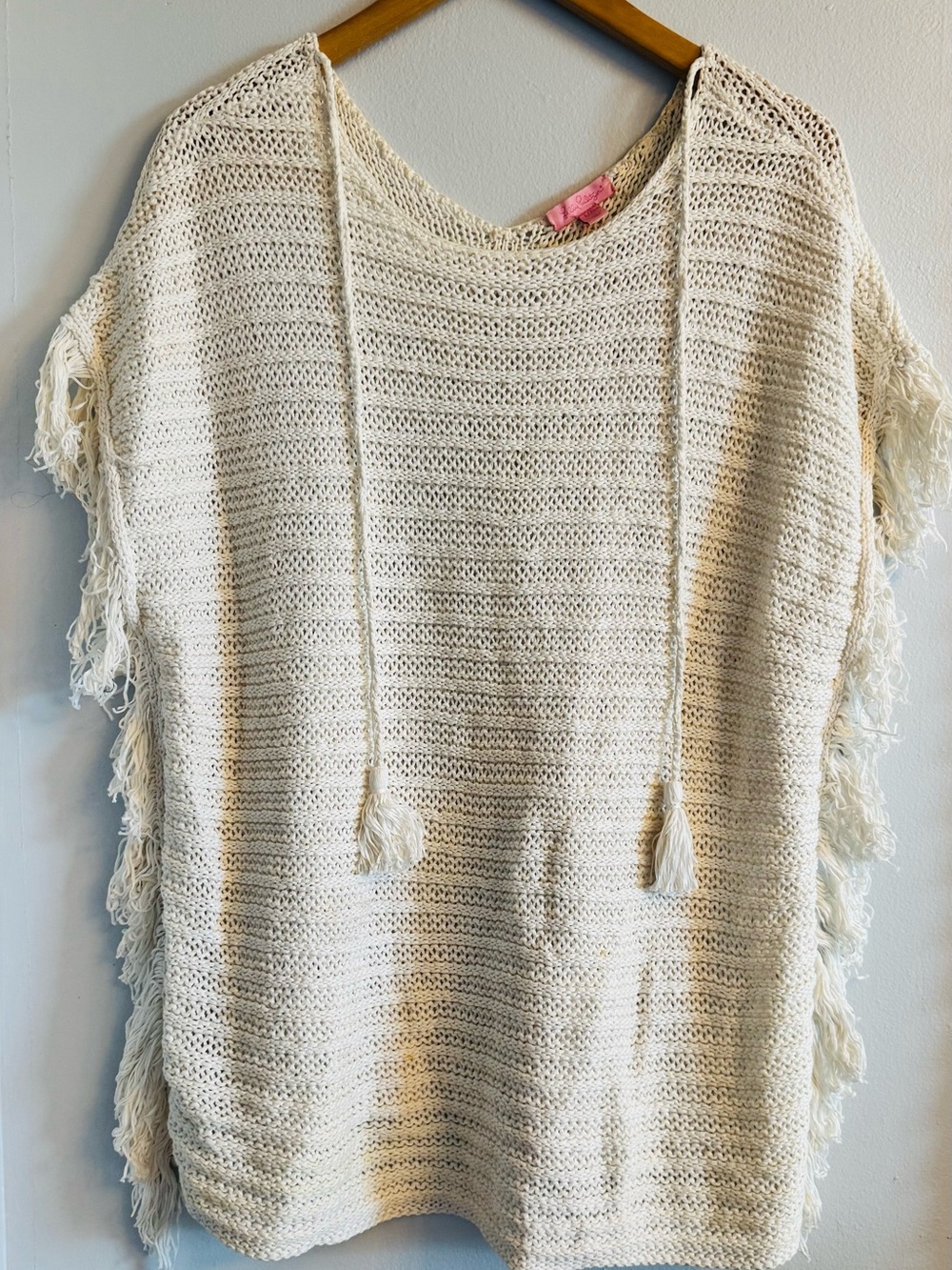 Lilly Pulitzer Oceania Side Fringes Knit Cover Up Beach Coastal Women's 
 L/XL